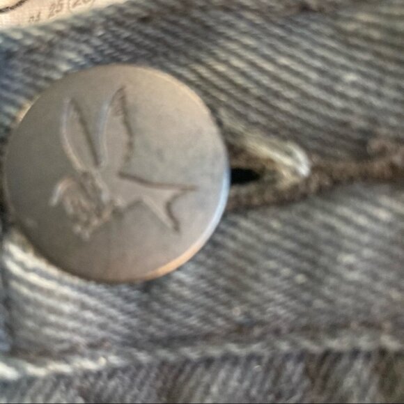 ONE TEASPOON Sz  26 Distressed Button Fly Mini Jean Denim Skirt - Picture 5 of 15